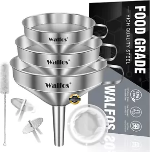3Pcs Kitchen Funnel 2 Removable Strainer 1 Cleaning Brush 1Pc 200 Mesh Filter - Picture 1 of 7