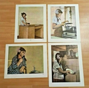 Soviet Vintage posters. Everyday life of school and pupils. 1950s USSR.  11   ## - Picture 1 of 24