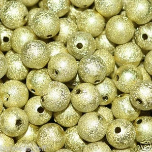 yellow metallic stardust round acrylic beads 4mm/100pcs,8mm/50pcs,10mm/40pcs - Picture 1 of 1