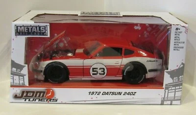Sintonizadores Jada JDM 1972 Datsun 240Z metales 1:24 importación GReddy rojo y blanco Foto 1 de 2