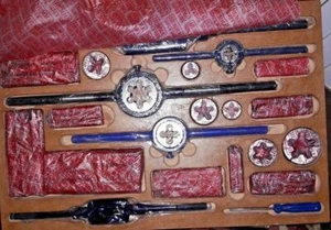BSF HEAVY DUTY TAP AND DIE SET 1/4 TO 1" BRITISH STANDARD FINE- BOXED COMPLETE# - Picture 1 of 2
