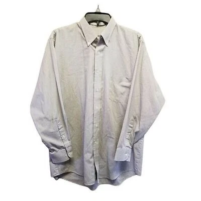 Camisa de vestir Van Heusen para hombre talla 16 marrón verde a cuadros manga larga Foto 1 de 4