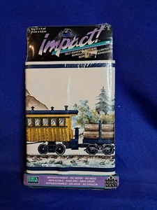 Impact Self Adhesive Borders Train Mountains Steam Engine Imperial Wallpaper USA - Picture 1 of 2