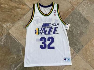Vintage Utah Jazz Karl Malone Champion Basketball Jersey, Size 44, Large - Picture 1 of 5
