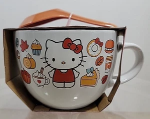 Hello Kitty Ernte Herbst Suppentasse mit Löffel 24 Unzen NEU IM KARTON Sanrio Kürbis - Bild 1 von 9