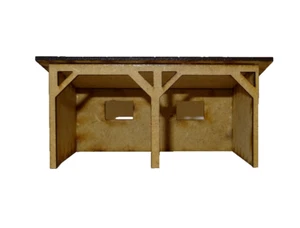 H0 1:87 Scheune Garage Carport Schauer Bausatz aus HDF(Holzfaserplatten) - Bild 1 von 7