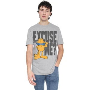 Garfield Excuse Me? T-Shirt S-2XL, sportlich meliert - Bild 1 von 5