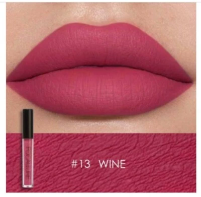 FOCALLURE Impermeable Mate Líquido Brillo Labial Tinte Larga Duración-#13-VINO Foto 1 de 2
