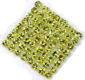 Natural Peridot Round Faceted Cut Loose Calibrated Gemstone Ready for Jewelry - Picture 1 of 24