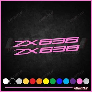 6pcs For KAWASAKI ZX636 Sticker Motorcycle Fairing Decal Bodywork Vinyl Logo - Foto 1 di 12