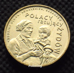 COIN OF POLAND - POLES RESCUING JEWS FROM HOLOCAUST DURING WORLD WAR II (MINT) - Picture 1 of 2