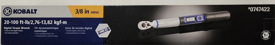 Kobalt  3/8-in Drive Digital Torque Wrench (20-ft lb to 100-ft lb), 0747422 - Image 1 of 3