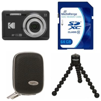 Kodak FZ55 schwarz Digitalkamera Top Set - Bild 1 von 4