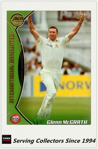 2001-02 Topps Gold Australia Cricket Cards Int'l Graduate G5 Glenn Mcgrath