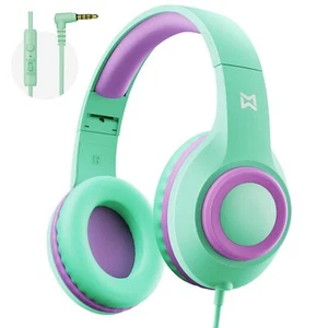 Over Ear Kids Headphones with HD Mic 85/94dB Volume Limit Lightweight Kids He... - Picture 1 of 7