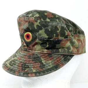 Cappello berretto da campo esercito militare mimetico Flecktarn tedesco vintage 1998 taglia 58 - Foto 1 di 8