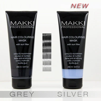Grau grau/silber Makki professionelle semipermanente Haarfarbe Maske Farbton - Bild 1 von 3