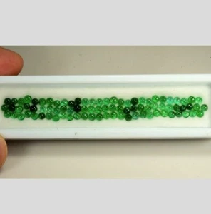 Emerald 10.69 Cts 85PCS 3 MM Natural Green Zambian Emerald Gemstone - Picture 1 of 1