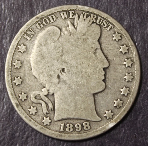1898 Barber Half Dollar ..................Lot 9930 Cover
