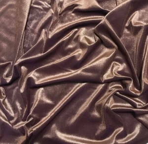 Iridescent Purple/ Bronze - Stretch Polyester Velvet Fabric - Picture 1 of 2