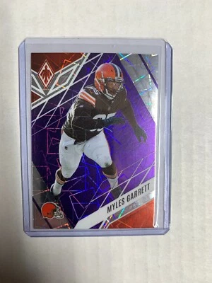 Myles Garrett 2022 Panini Phoenix H2 Purple Lazer /99 Cleveland Browns #22 - Image 1 of 2