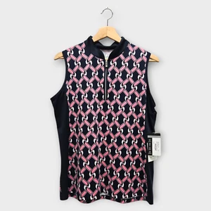 Tail Women's Polo Shirt Sleeveless Darly Printed (Navy/Pink) - Large (L) - Picture 1 of 2