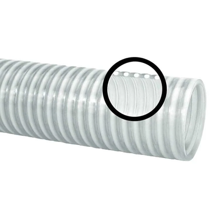Manguera de succión Gloxco 2" ID Clear PVC, 65 PSI, 40' de longitud Foto 1 de 1