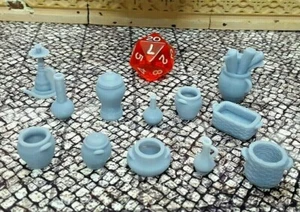 12 Piece Set Market Bazaar Shop Scatter Terrain Scenery Mini Miniatures Tabletop - Picture 1 of 3