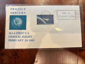 #1193 Mercury 3/3/1962 ?? GLENN DAY New Concord OHIO Space Unknown Green - Picture 1 of 2
