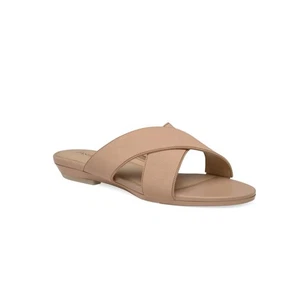 Size 8.5 Pashion Footwear Convertible Heels Latte Crissy Slide Flats - Picture 1 of 10