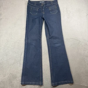 New York and Company Jeans Women’s 6T Blue Low Rise Flare Dark Wash - Picture 1 of 11