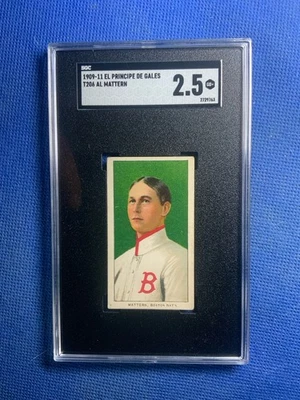 1909-11 T206 El Príncipe De Gales EPDG Al Mattern SGC 2.5 - Imagem 1 de 2
