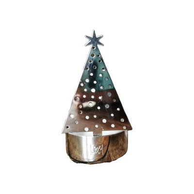 Fink "Christmas Time" Teelichthalter Tannenbaum versilbert OVP - Bild 1 von 4