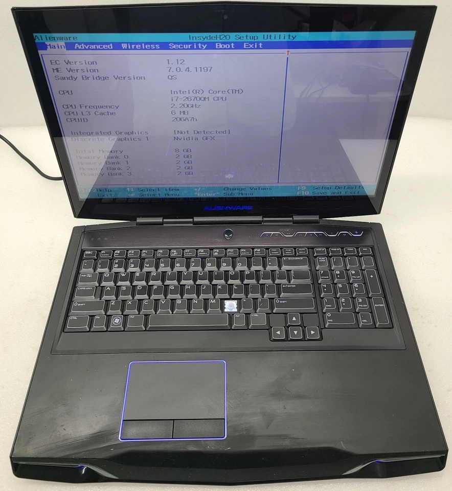 Alienware P11E Laptop Intel i7-2670QM 8GB Ram NVIDIA GFX NO HD/OS (FL) - Image 1 of 4