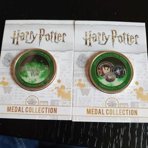 The unbreakable VOW, greengotts coins from Harry Potter Medal Collection.  - Picture 1 of 3
