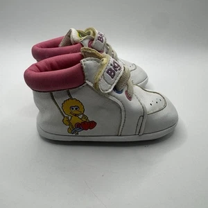 Sesame Street Pink Big Bird Baby Shoes Vintage 1990s Footwear - Picture 1 of 8