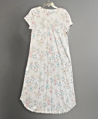 Camisón Miss Elaine Midi Talla Mediana Encaje Prendas para dormir Rosa Floral Cómodo Ocio Foto 1 de 4