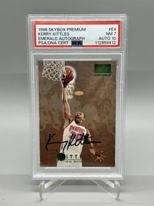1996 Skybox Premium EMERALD Kerry Kittles ROOKIE PSA 7 AUTO 10 - Picture 1 of 2