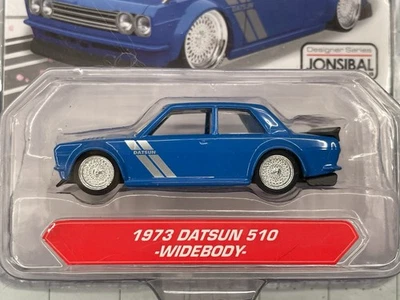 Jada Toys Metals 1/64 2018 JDM Tuners 1972 Datsun 510 carrocería ancha Foto 1 de 4