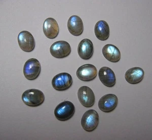 Piedra preciosa suelta ovalada de labradorita azul natural de 3x5 mm a 15x20 mm - Imagen 1 de 2