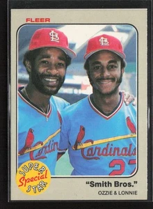 1983 Fleer #636 "Smith Bros." (Ozzie Smith / Lonnie Smith) - Picture 1 of 2