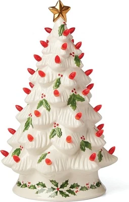 Lenox 893624 Treasured Traditions Holiday Red Bulbs Lit Tree, Christmas Decor - Image 1 of 4