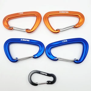 4 Aluminum 12KN Carabiner Clip Camping Clips Hammock Backpack & Small Bonus Clip - Picture 1 of 16