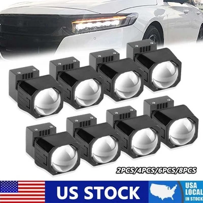 2/4/8X Mini 1.5'' Bi LED Projector Lens Hi-Lo Car Headlight Retrofit VS Xenon - Image 1 of 4