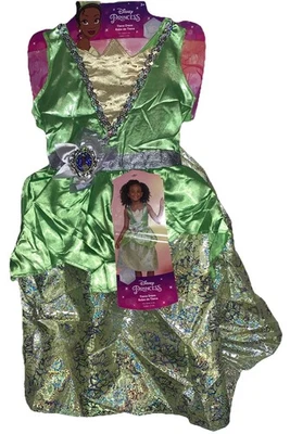 Disfraz de Princesa Tiana Disney Niñas Disfraz Juegos con disfraces Talla Pequeña (4-6X) Foto 1 de 4