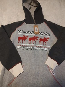 NEW Small / Medium Lazy One Sleep Hoodie CABIN MOOSE Unisex NWT - Picture 1 of 9