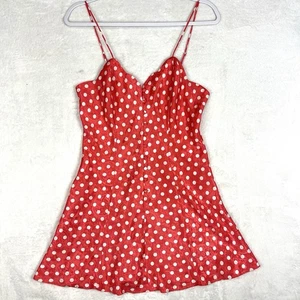 Vintage Victorias Secret Nightgown Mini Dress Size S Gold Label Red Sweetheart - Picture 1 of 17