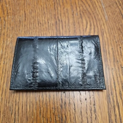 Waterproof Eel Skin Soft Leather Slim Credit Card Holder Wallet Business Case - Image 1 of 4