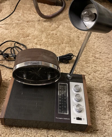 Vintage Longines Symphonette LCR-500 Radio/Lamp/Radio - With External Speaker Cover