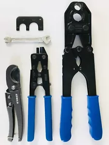 EFIELD PEX 1/2" & 3/4 Kit strumenti a crimpatura combo con strumento rimozione anelli, taglierina tubi - Foto 1 di 7